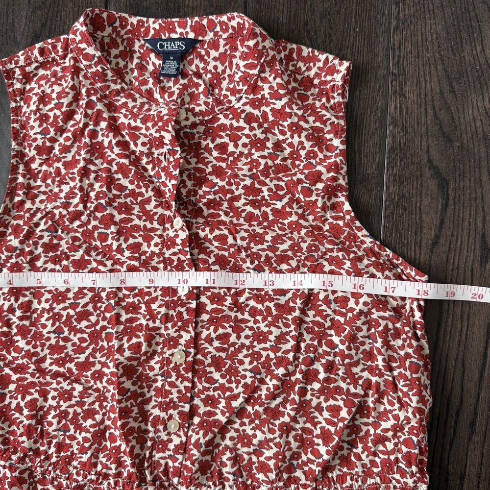 Chaps Red Floral Maxi Dress - Picture 12 of 12